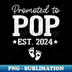 promoted to pop 2024 for pregnancy baby announcement 2024 - modern sublimation png file - bring your designs to life