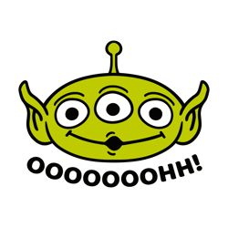 alien toy story svg png clipart , cut file layered by color