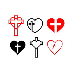 heart and cross svg files, jesus svg clip art , faith svg, circut cut files t-shirt , iron transfer digital download,sil