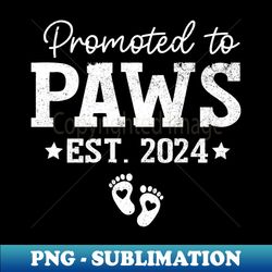 promoted to paws 2024 for pregnancy baby announcement 2024 - vintage sublimation png download - unleash your inner rebellion