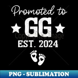 promoted to gg 2024 for pregnancy baby announcement 2024 - png transparent digital download file for sublimation - bold & eye-catching