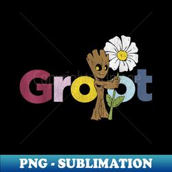 marvel guardians of the galaxy groot flower - vintage sublimation png download - unleash your creativity