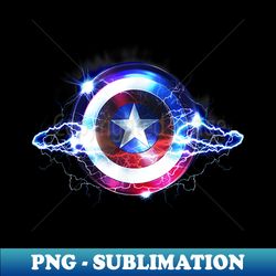 Marvel Comics Retro Classic Captain America Electric Shield - Retro PNG Sublimation Digital Download - Perfect for Sublimation Art