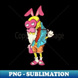 dope pink rabbit uncle chilling illustration - premium png sublimation file - unleash your inner rebellion