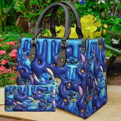 lilo and stitch leather bag handbag, stitch women bags purses, stitch lovers handbag