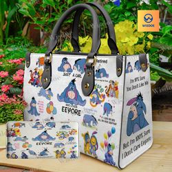 winnie the pooh eeyore leather bag, pooh women bags and purses, pooh lovers handbag
