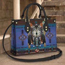 native american indigenous leather bag, native woman purse, mandala handbag