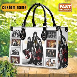 queen band leather handbag, queen handbag, music band handbag