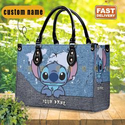 stitch cute leather bag, stitch women handbag, disney handbag