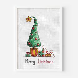 christmas tree cross stitch pattern pdf, christmas gift cross stitch, holiday joy hand embroidery, christmas crafts