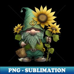 gnome st patricks day sunflower - signature sublimation png file - stunning sublimation graphics