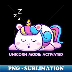 funny unicorn mode activated sleeping zzz kawaii - sublimation-ready png file - instantly transform your sublimation projects