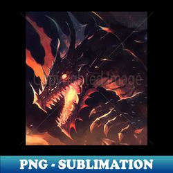 angry fire dragon - high-quality png sublimation download - instantly transform your sublimation projects