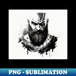 god of war ragnarok icon kratos ink brush style - png transparent sublimation design - perfect for sublimation mastery