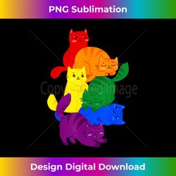 gay pride cat lgbt ally kawaii cats pile anime rainbow fla - innovative png sublimation design - channel your creative rebel
