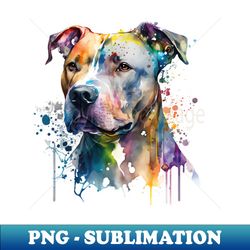 pitbull watercolor dog graphic - modern sublimation png file - stunning sublimation graphics