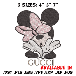 minnie mouse embroidery design, gucci embroidery, brand embroidery, logo shirt, embroidery file, digital download