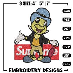 jimimy cricket supreme embroidery design, jimimy cricket embroidery, cartoon design, embroidery file, instant download