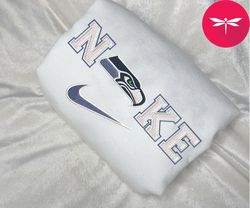 nike nfl seattle seahawks logo embroidered sweatshirt, nike nfl sport embroidered sweatshirt, nfl embroidered shirt