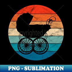 baby carriage - vintage sublimation png download - fashionable and fearless