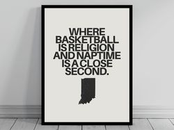 hilarious indiana meme print  indiana poster  minimalist state slogan  indiana silhouette  modern travel  keep calm stat