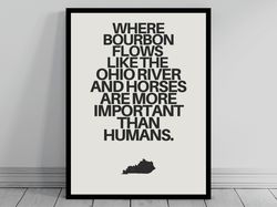 hilarious kentucky meme print  kentucky poster  minimalist state slogan  kentucky silhouette  modern travel  keep calm s