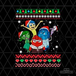disney inside out characters cute christmas svg cricut files