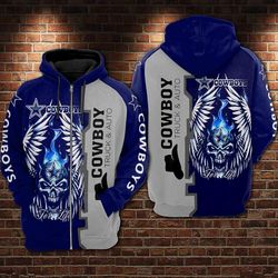 Dallas Cowboys Truck And Auto Hoodie 3D Style4919 All Over Printed