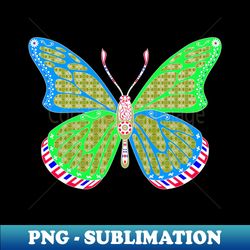 ecopop butterfly in mexican totonac patterns art - premium png sublimation file - defying the norms