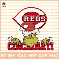 cincinnati reds svg files, mlb cincinnati reds logo clipart, grinch vector, svg files for cricut silhouette, digital