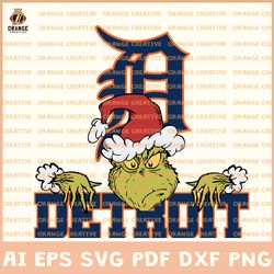 detroit tigers svg files, mlb tigers logo clipart, grinch vector, svg files for cricut silhouette, digital