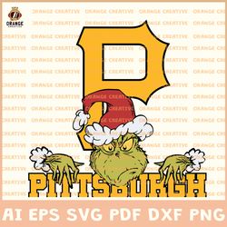 pittsburgh pirates svg files, mlb pirates logo clipart, grinch vector, svg files for cricut silhouette, digital