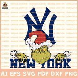 new york yankees svg files, mlb yankees logo clipart, grinch vector, svg files for cricut silhouette, digital
