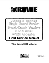 rowe 4900s & 4900jr single board 5/ 6 shelf field service manual