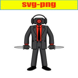 red speakerman : skibidi toilet svg . png