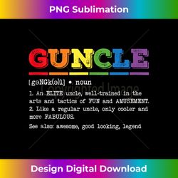 Mens Funny Guncle Definition Proud Gay Uncle LGBTQ Pride Rainbow Tank Top - Eco-Friendly Sublimation PNG Download - Crafted for Sublimation Excellence
