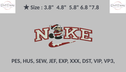 nike mickey snow embroidery file, christmas embroidery files, machine embroidery