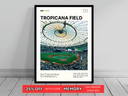tropicana field tampa bay rays poster ballpark art mlb stadium poster oil painting modern art travel