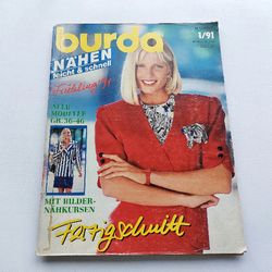 burda 1 / 1991  magazine  deutsch language