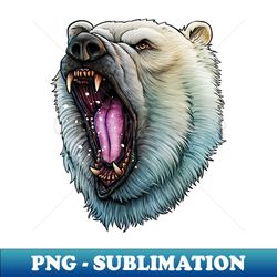 polar bear head - unique sublimation png download - perfect for creative projects