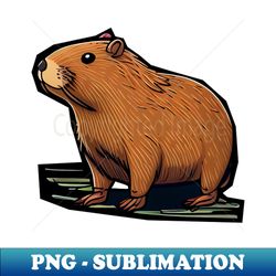 capybara animal cartoon art capybara - elegant sublimation png download - unleash your inner rebellion