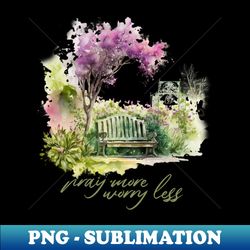 garden bench melody - digital sublimation download file - fashionable and fearless