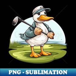 Duck playing golf - Artistic Sublimation Digital File - Instantly Transform Your Sublimation Projects