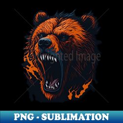 angry bear - sublimation-ready png file - stunning sublimation graphics