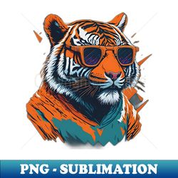 wildlife tiger face art - high-quality png sublimation download - perfect for personalization