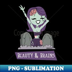 beauty  brains - exclusive png sublimation download - capture imagination with every detail