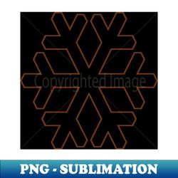 brown transparente snowflake - unique sublimation png download - perfect for personalization