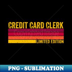 credit card clerk - modern sublimation png file - capture imagination with every detail