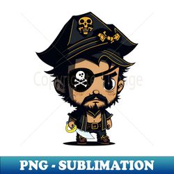 kawaii pirate with eye patch  sword - special edition sublimation png file - perfect for creative projects