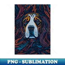 abstract expressionism beagle art - artistic sublimation digital file - unleash your inner rebellion